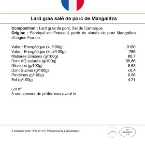 Lard de porc Mangalitza ≃ 200gr